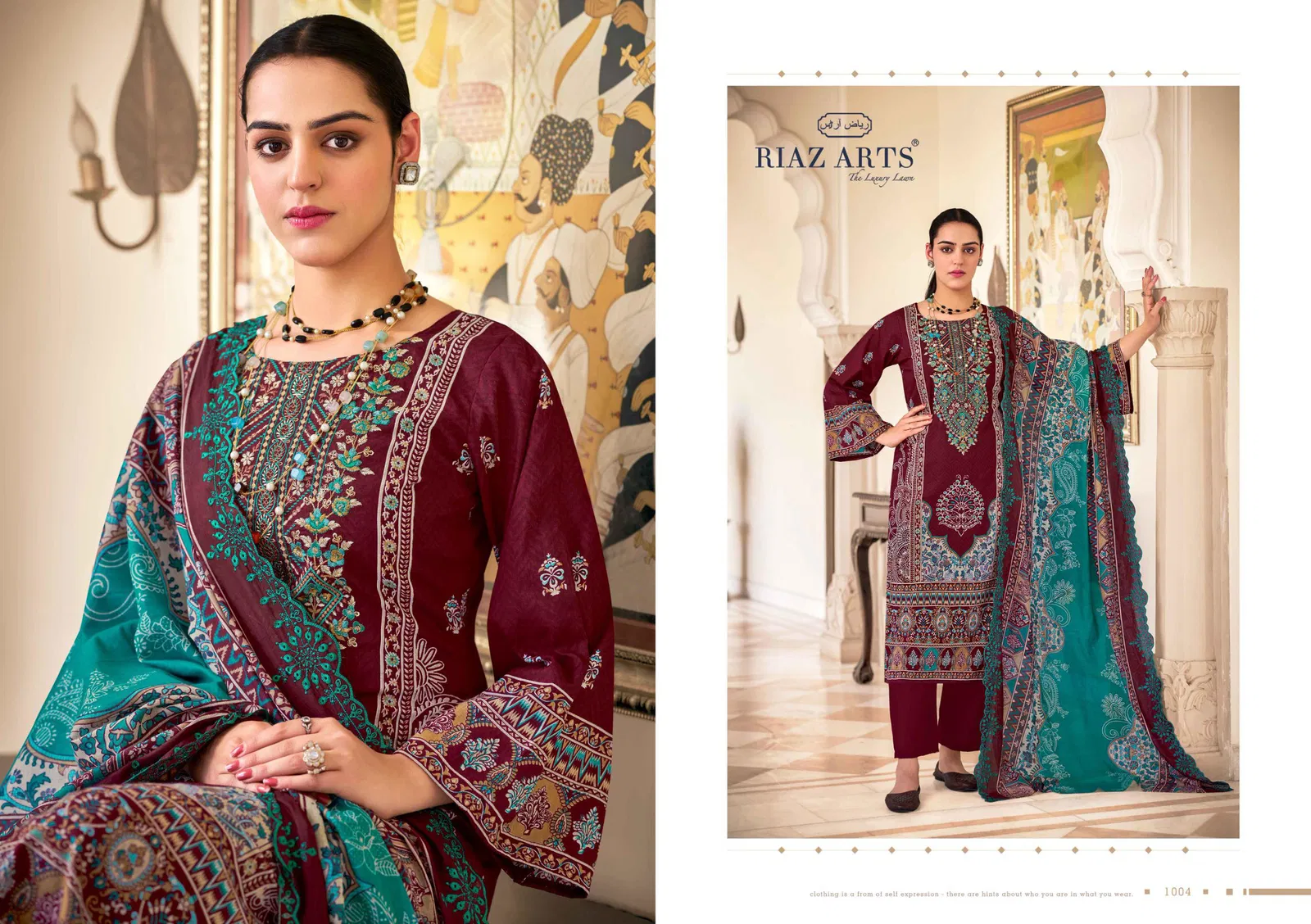Bin Saeed Vol 9 By Riaz Arts Cotton Printed Dress Material Exporters In India